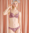 [Peach John] Moreru Sheer Frill Lace-Up Bra Set