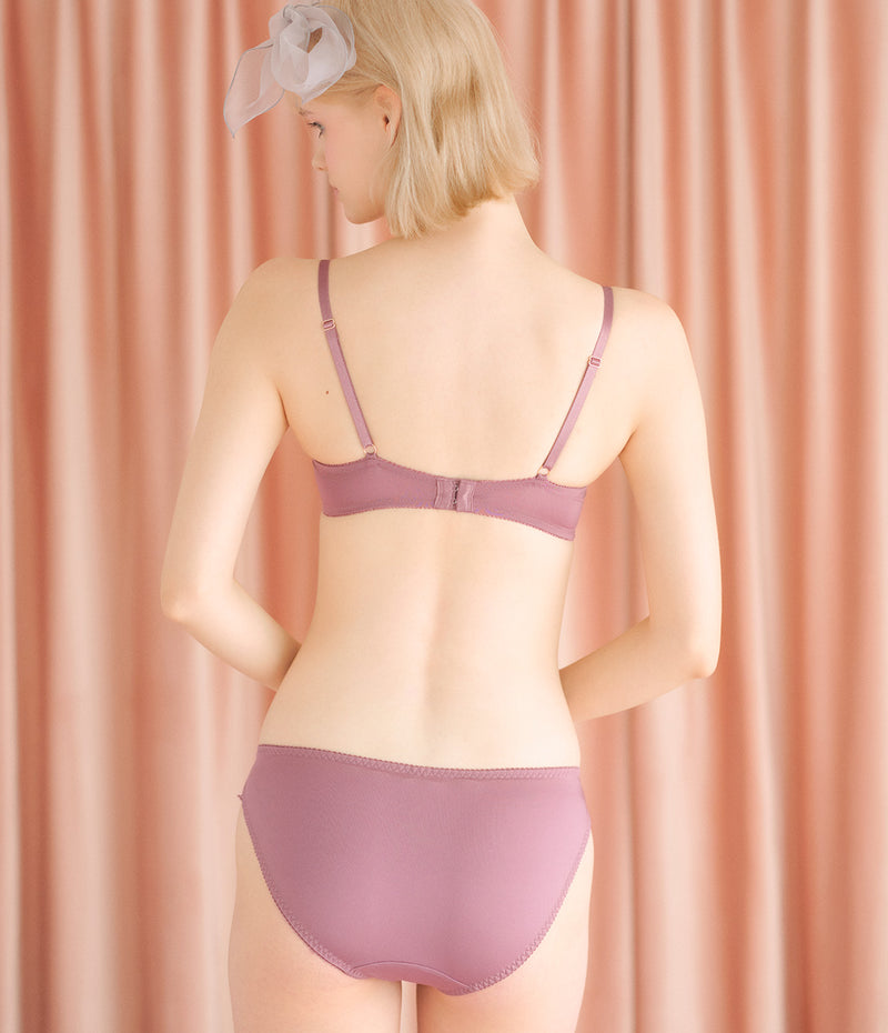 [Peach John] Moreru Sheer Frill Lace-Up Bra Set