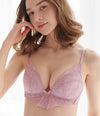 [Peach John] Lace-up Non-wired Bra Set
