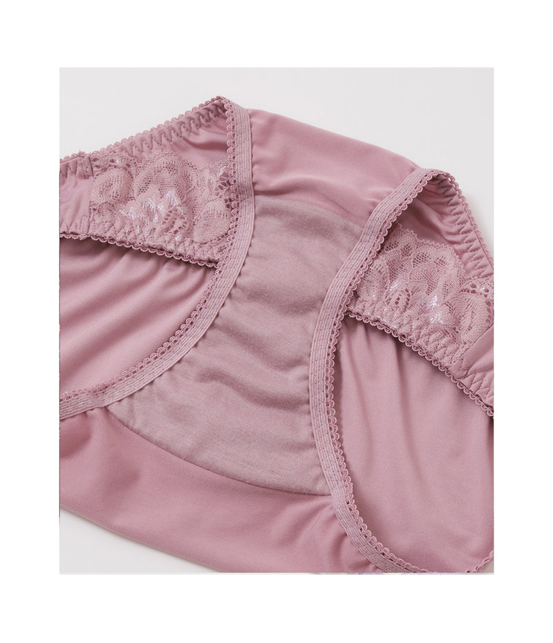 [Peach John] Lace-up Non-wired Bra Set