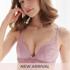 [Peach John] Lace-up Non-wired Bra Set