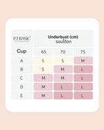 [Peach John] Cotton mix Logo non-wired Bra