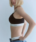 [Peach John] Cotton mix Logo non-wired Bra back hook