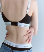 [Peach John] Cotton mix Logo non-wired Bundle Set (back hook)