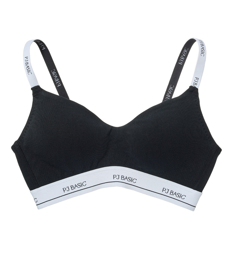 [Peach John] Cotton mix Logo non-wired Bra back hook