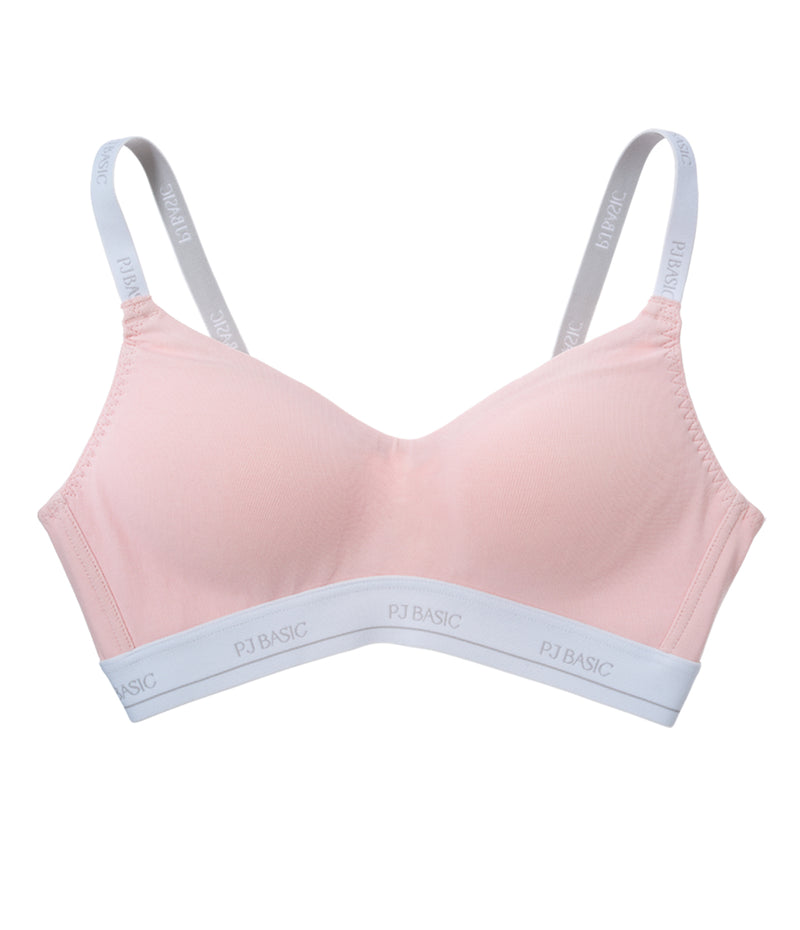 [Peach John] Cotton mix Logo non-wired Bundle Set (back hook)