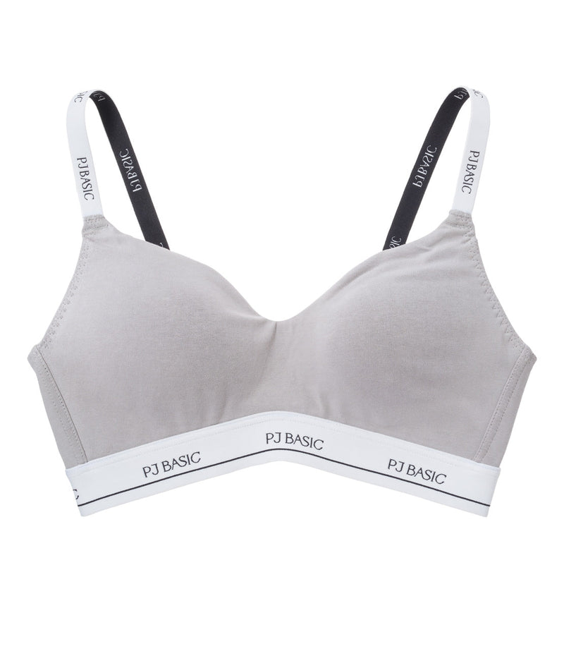 [Peach John] Cotton mix Logo non-wired Bra back hook