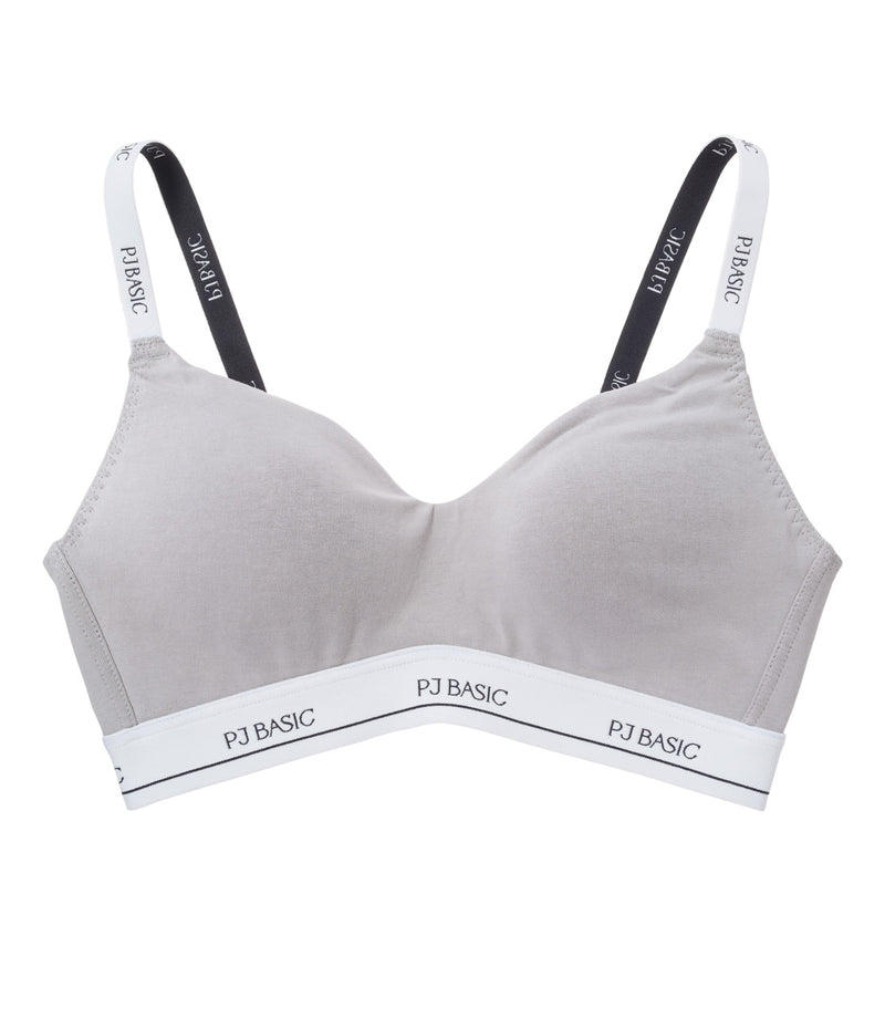 [Peach John] Cotton mix Logo non-wired Bundle Set (back hook)