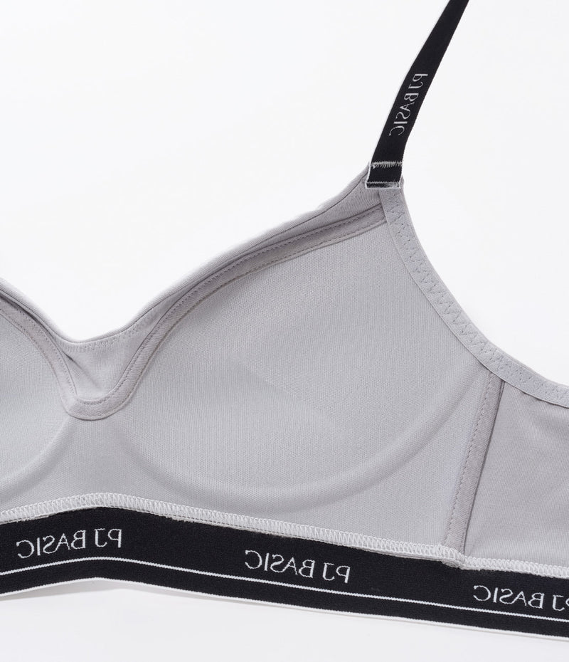 [Peach John] Cotton mix Logo non-wired Bra back hook