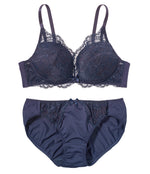 [Peach John] Rira kore lined lace non-wired Bra Set