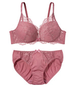 [Peach John] Rira kore lined lace non-wired Bra Set