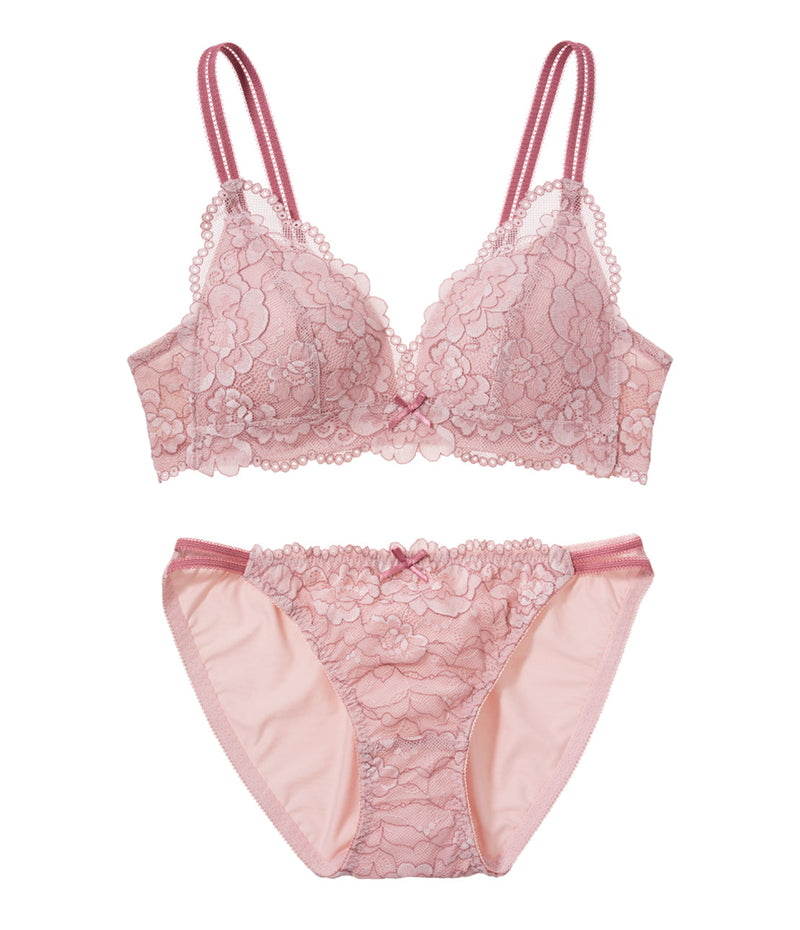 [Peach John] Rira kore Triangle Lace non-wired Bra Set J