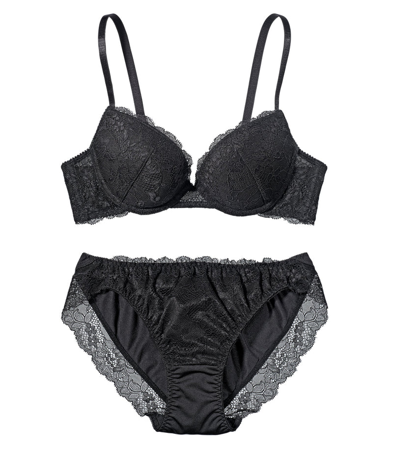 [Peach John] Natural simple lace Bra Set