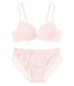 [Peach John] Natural simple lace Bra Set