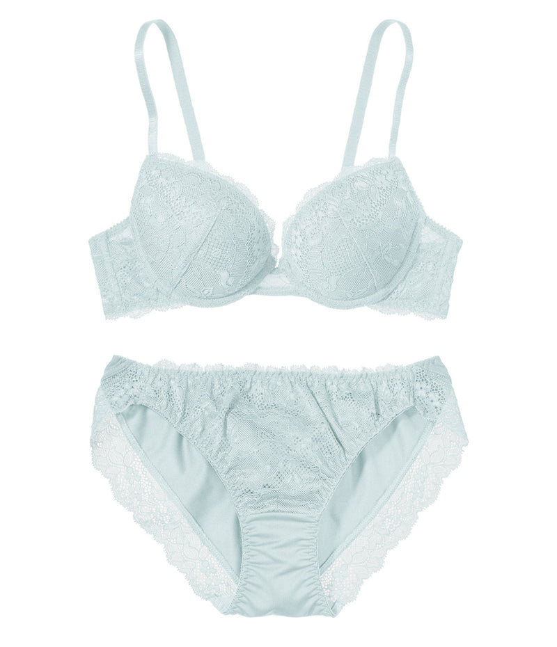 [Peach John] Natural simple lace Bra Set