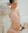 [Peach John] Mori kore Petite Slit Lace Bra Set N