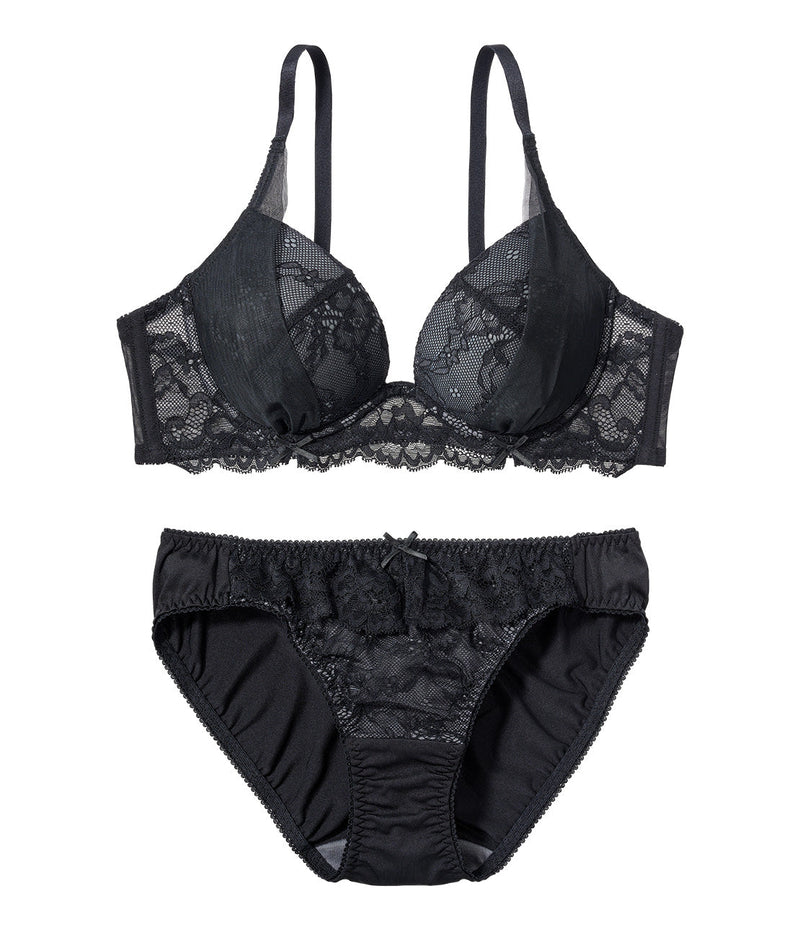[Peach John] Mori kore Petite Slit Lace Bra Set N