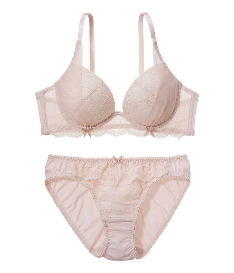 [Peach John] Mori kore Petite Slit Lace Bra Set N