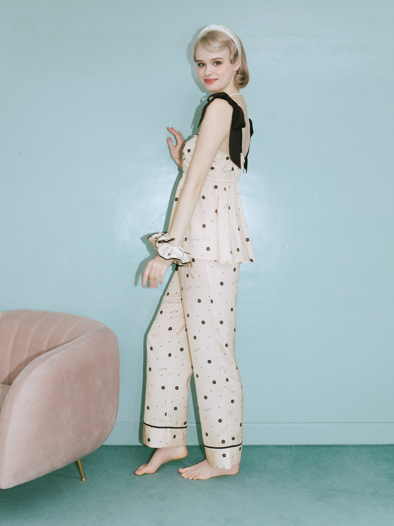 [Mary Quant x Peach John] Daisy Satin Camisole Pajamas