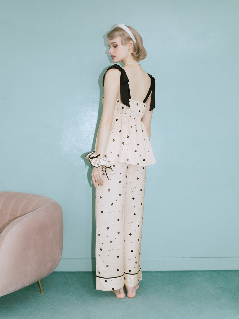 [Mary Quant x Peach John] Daisy Satin Camisole Pajamas